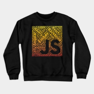 JavaScript Shirt | JS Framework Orange Yellow Gradient Crewneck Sweatshirt